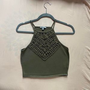 Boho Green Tank/Crop Top🌲